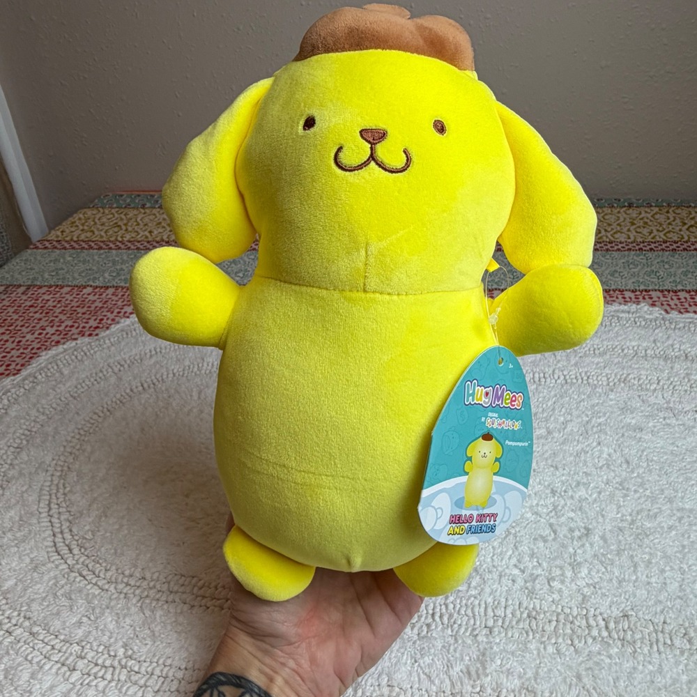 Squishmallows Pompompurin Hug Mees Sanrio Hello Kitty Yellow Plush 10 Inch NWT